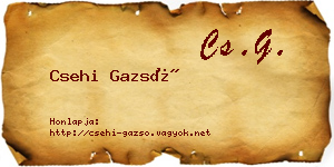Csehi Gazsó névjegykártya
